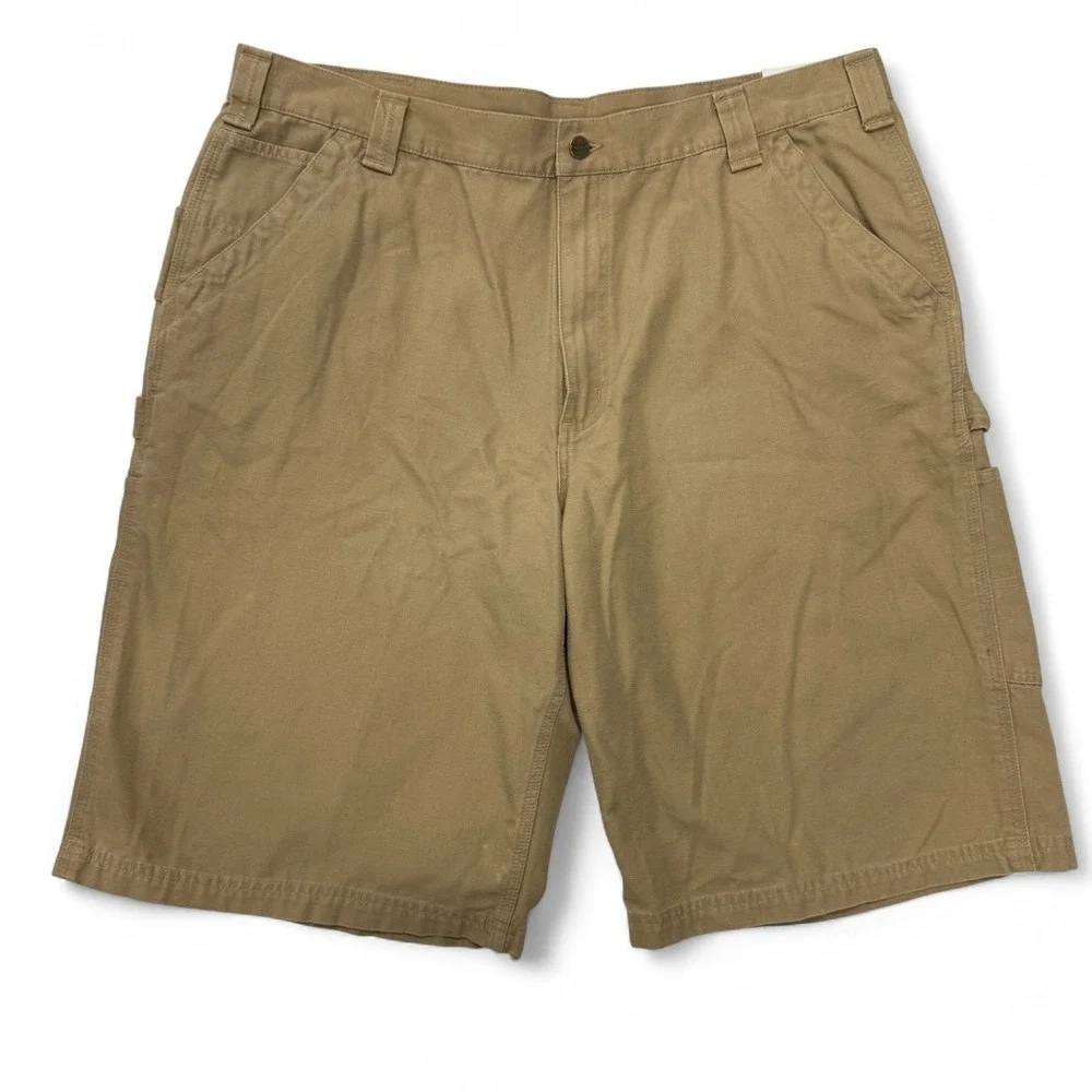 Carhartt Canvas‎ Carpenter Shorts Mens 42 Khaki Tan Longer Length NWT